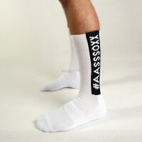 AASSSOXX - Crew Socken I Kinky Eastboy I weiß-schwarz