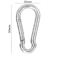 KINKSGEAR - Karabiner 5cm (silber)
