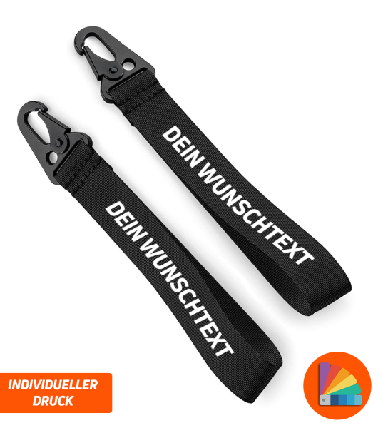 KINKSGEAR - Schlüsselanhänger - 20cm - schwarz + doppelseitiger Druck